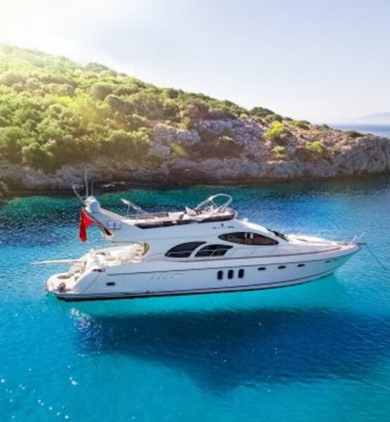 Gorgeous motor yacht Zeynep Lina anchored at a private cove in Gocek - Mediterranean