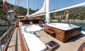 Sunbathing are of Gulet Grace, epitome of luxury in Bodrum